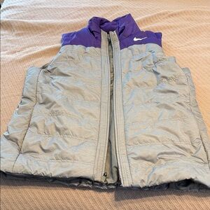 Nike Purple and Gray Puffer Vest
